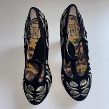 Miss L Fire Embroidered Suede