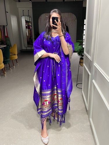 Paithani silk kaftan - silk,