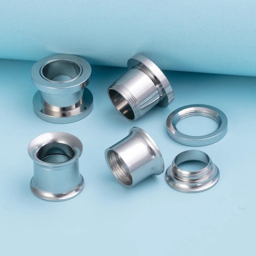 Flesh tunnel ear plug double - flesh,