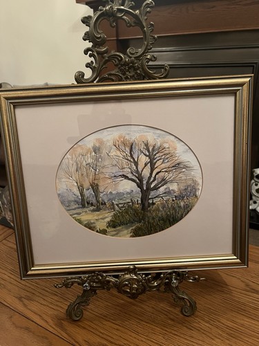 Framed oval winter - framed,