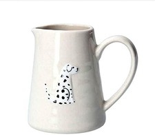 Gisela Graham Small Mini Rustic Milk / Cream Jug Vase - SPOTTY SPOTS DOG Design