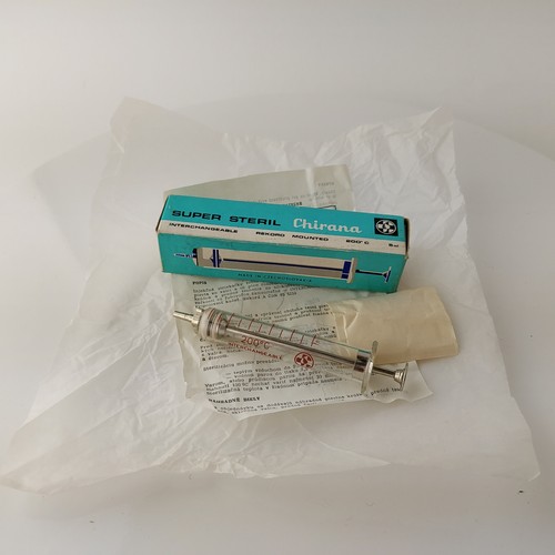 Vintage glass syringe ml - glass,