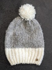 Fat Face Chunky Knit Wool Blend One Size Bobble Hat - FREE POST