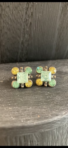 Ciro earrings green yellow