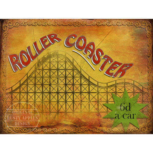 Roller coaster vintage - coaster,