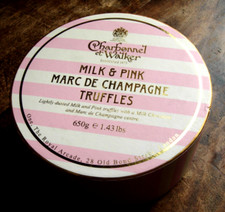 Charbonnel et Walker Milk & Pink Marc de Champagne Truffles 650gms EMPTY BOX