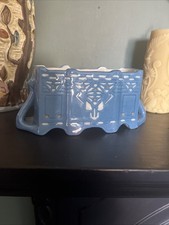 Antique Pottery Art Nouveau  Letter Rack / Card  / Napkin Serviette Holder