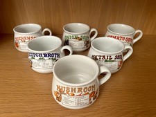 6 X Recipe Soup Bowl Mugs
