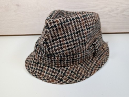 Vintage tweed trilby hat - vintage, 7/8