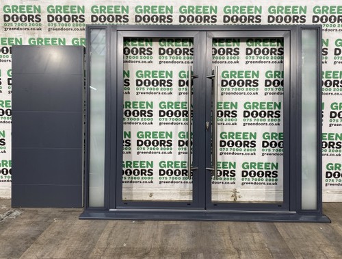 Double front french doors - front,