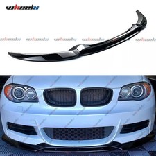 Gloss Black Front Splitter Lip For BMW E82 E88 2007-2013 M Sport Performance