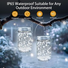 3-12x Mason Jar Lid LED Fairy