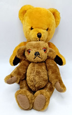 2 VINTAGE TEDDY BEAR PLUSH SOFT TOY. NYLENA TED & TINY TED
