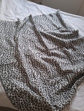 Zara Black White Animal Print Square Scarf Shawl Warm Quality 51" Square Cover