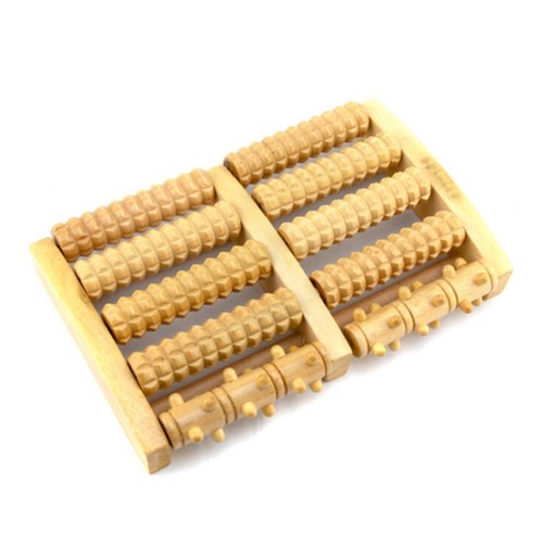 Five row wooden foot - foot, massager