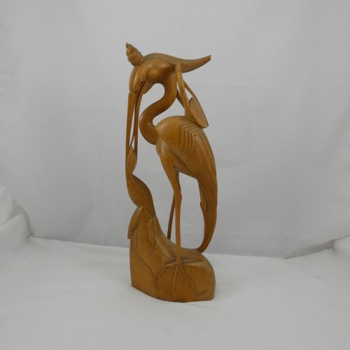 Heron fishing sculpture - heron,