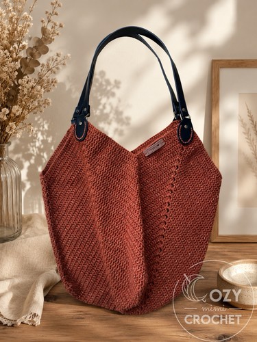 Handmade crochet tote - handmade, bag