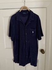 Ralph Lauren - Terry Towelling Shirt - Navy - XL - Relaxed fit