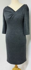Minuet Dress UK Size 12 Mid Grey Colour Stretchy 3/4 Sleeves