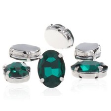 Glitter Claw Cup Crystals Oval Shiny Stones Strass Beads For Clothes Shoes 1Set