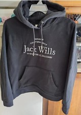JACK WILLS LADIES SALCOMBE HOODIE GOOD USED CONDITION UK 18 BLACK 