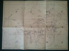 1940 WW2 OPERATION PLOT MAP OF ENEMY RAIDS FROM DAY BEFORE BATTLE OF BRITAIN??