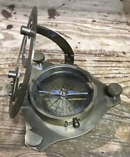 BRASS ANTIQUE NAUTICAL VINTAGE STYLE BRASS POCKET SUNDIAL GIFT