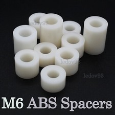 M6 6mm WHITE ABS Plastic