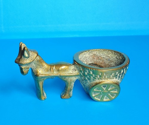 Antique solid brass donkey - antique,