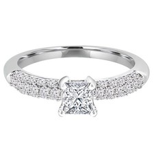 0.72 CT Princess SI1 F Diamond