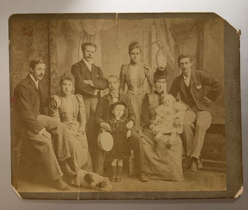 Antique family portrait photo - family,