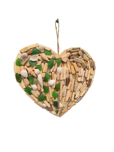 Driftwood wall heart large - driftwood,