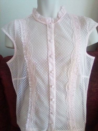 Sheer pale pink - cap, sleeve