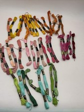 Anchor Clark & Co Stranded Cotton 40 Skeins Pink Yellow Green Bundle