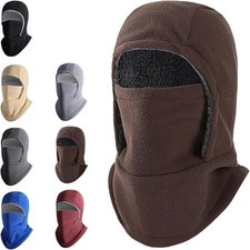 Winter Thermal Fleece Balaclava Full Face Mask Neck Warmers Men Women Outdoor