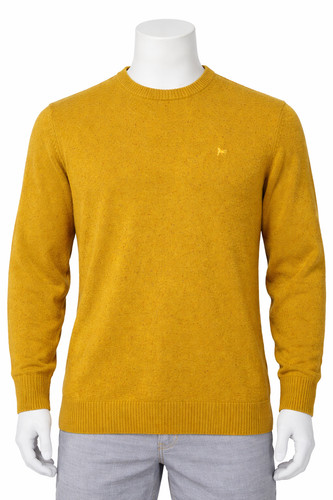 Mens wool mix jumper mustard - mix,
