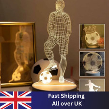 LED 3D Football Theme Table Lamp USB Plug Bedroom Bedside Creative Book Lamp gft