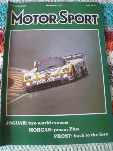 Motor sport nov 1988 jaguar - 1988,