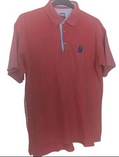 Mens Slam  Short Sleeve Red Shirt. Rare  Genoa, Italy. Size Large 💯 Cotton 