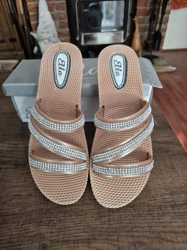 Ella beige slip sandals - ella,