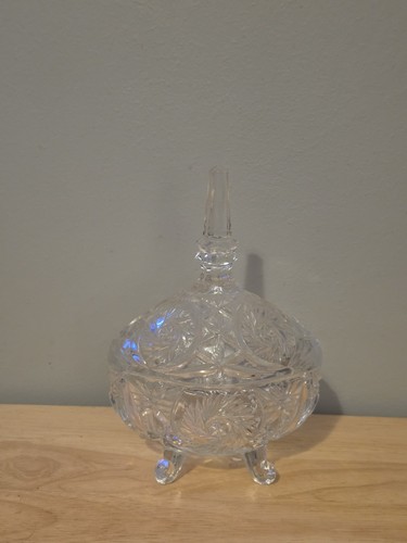 Vintage cut glass crystal bon - cut,