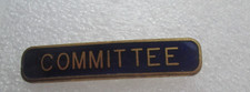 Vintage Blue Enamel Committee   Pin Badge