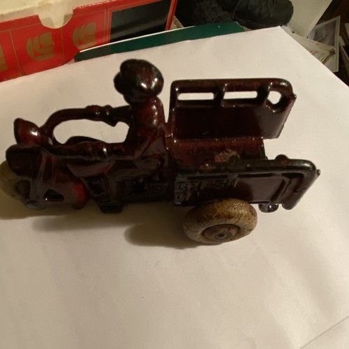 Cast iron vintage motorcycle - cast,