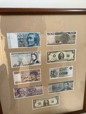 2 Sets Of Framed Global Currencies