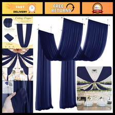 Navy Blue Ceiling Drapes 2