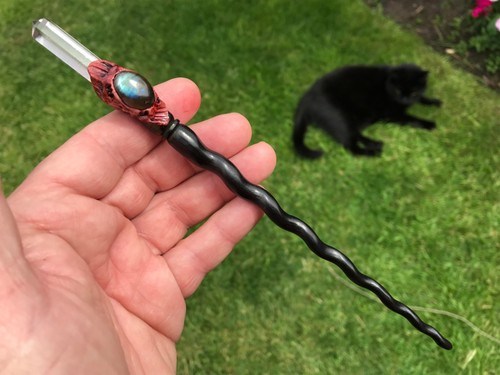 Rosewood crystal wand 20 - rosewood,