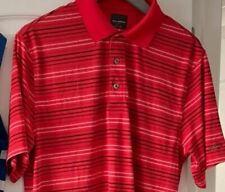 Greg Norman Play Dry Polo Shirt Golf Red Short Sleeve Mens Medium ActiveWear 