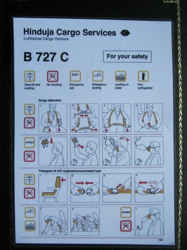 Lufthansa safety card boeing - lufthansa,