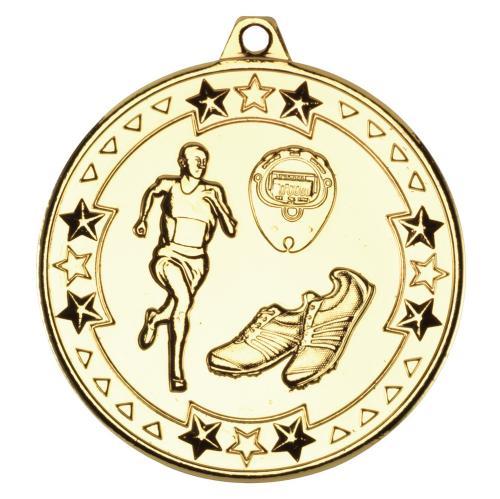 50mm running athletics medal - 50mm,