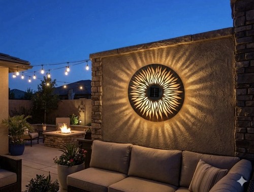 Large solar sun garden - large,